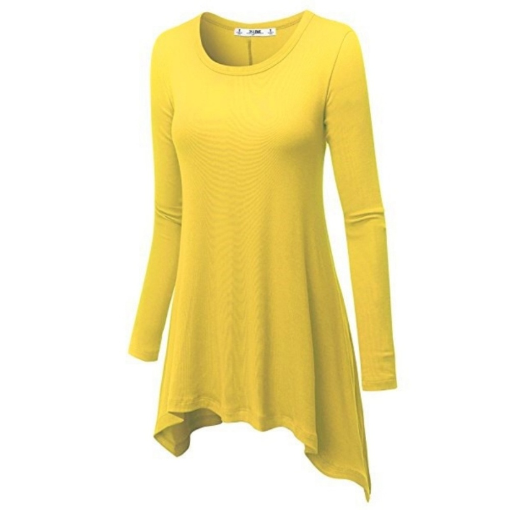 Tunic - Long Sleeve Top Yellow